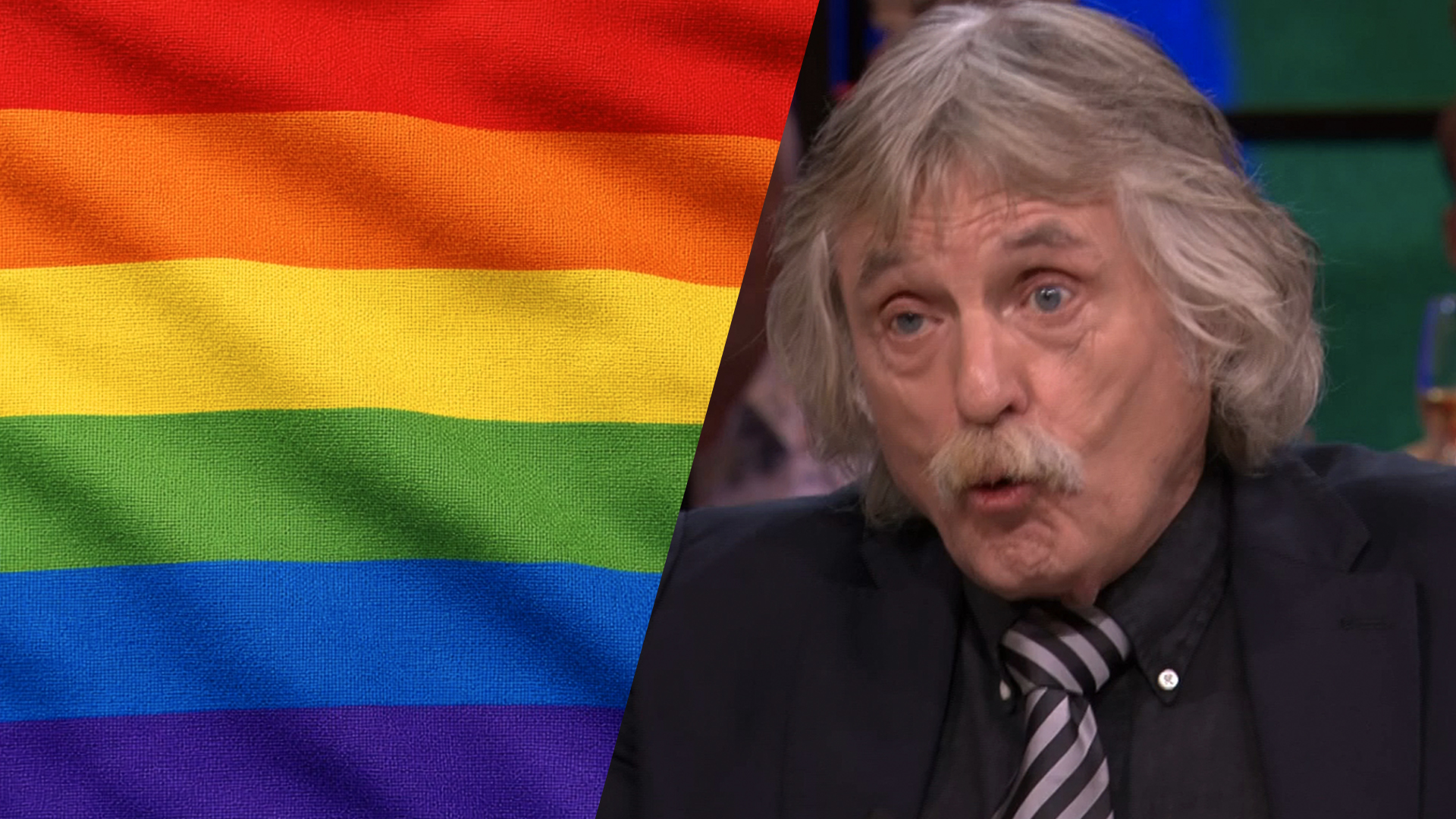 Johan Derksen in de bres voor homo-acceptatie: ‘Dadelijk gaan ze weer terug in de kast’
