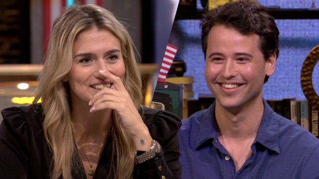 Estavana Polman hoort auteur Gerben Engelen anekdotes over haar vertellen: 'Dat was echt heftig!'