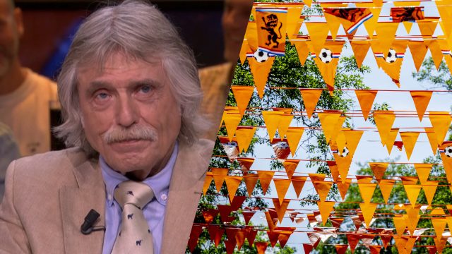 Johan Derksen vindt het belachelijk dat woningcorporatie oranje vlaggetjes uit straat wil hebben