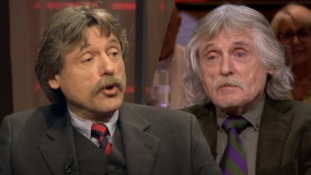 Johan Derksen ziet zichzelf terug in verhitte discussie op archiefbeelden: 'Meesterlijk!'
