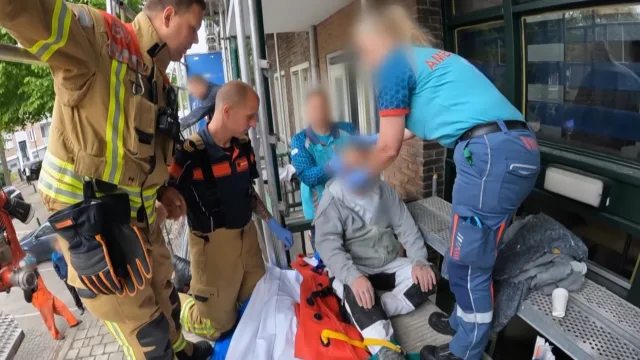 Val van drie meter zorgt voor spannende reddingsactie
